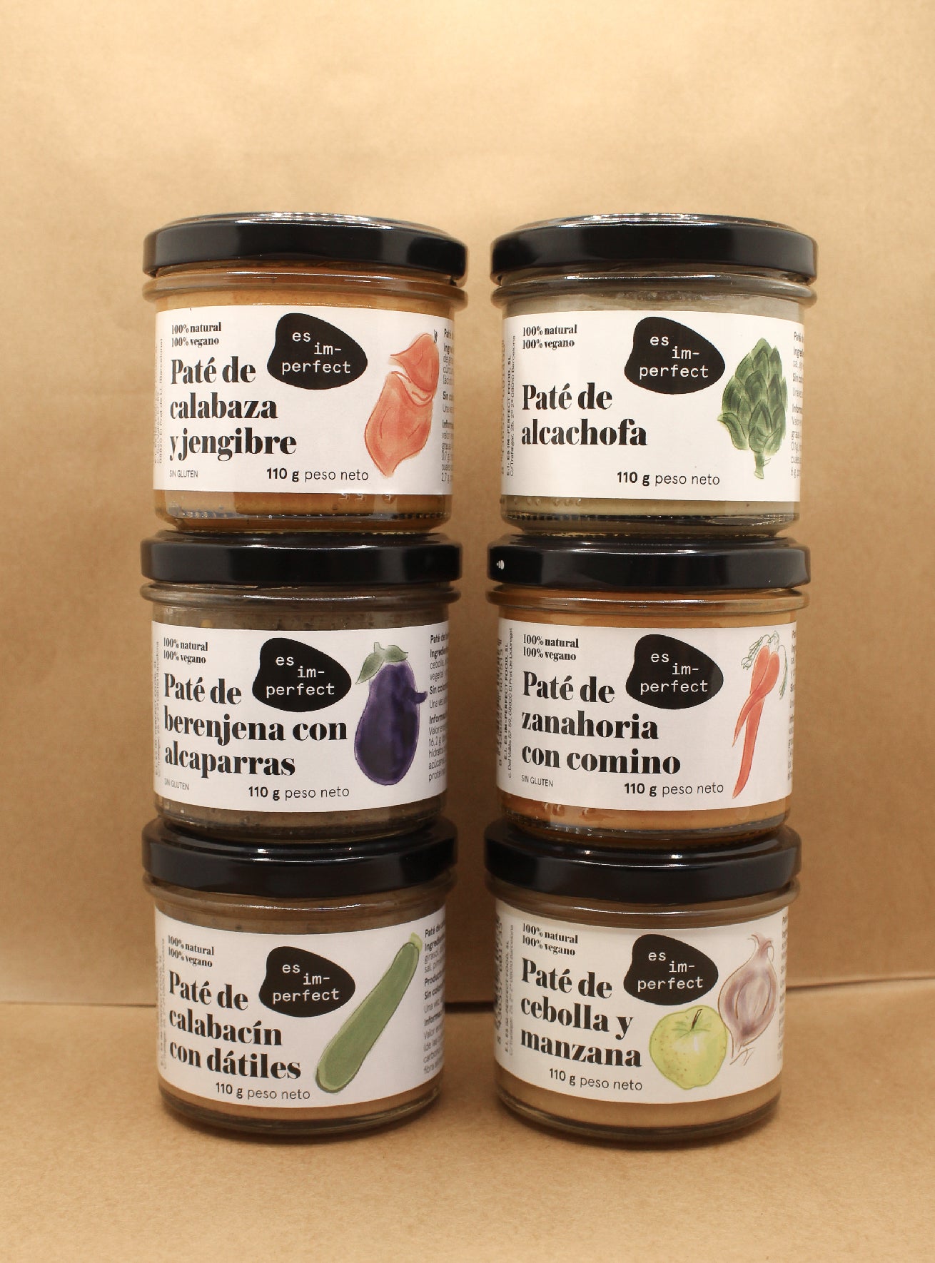 Mixed vegetable pâtés