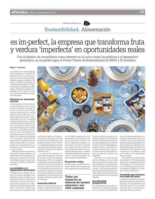 'es im-perfect, la empresa que transforma fruta y verdura ‘imperfecta’ en oportunidades reales'
