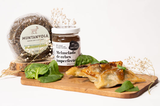 Empanadillas de espinacas, queso de cabra y con mermelada de cebollas es im-perfect®