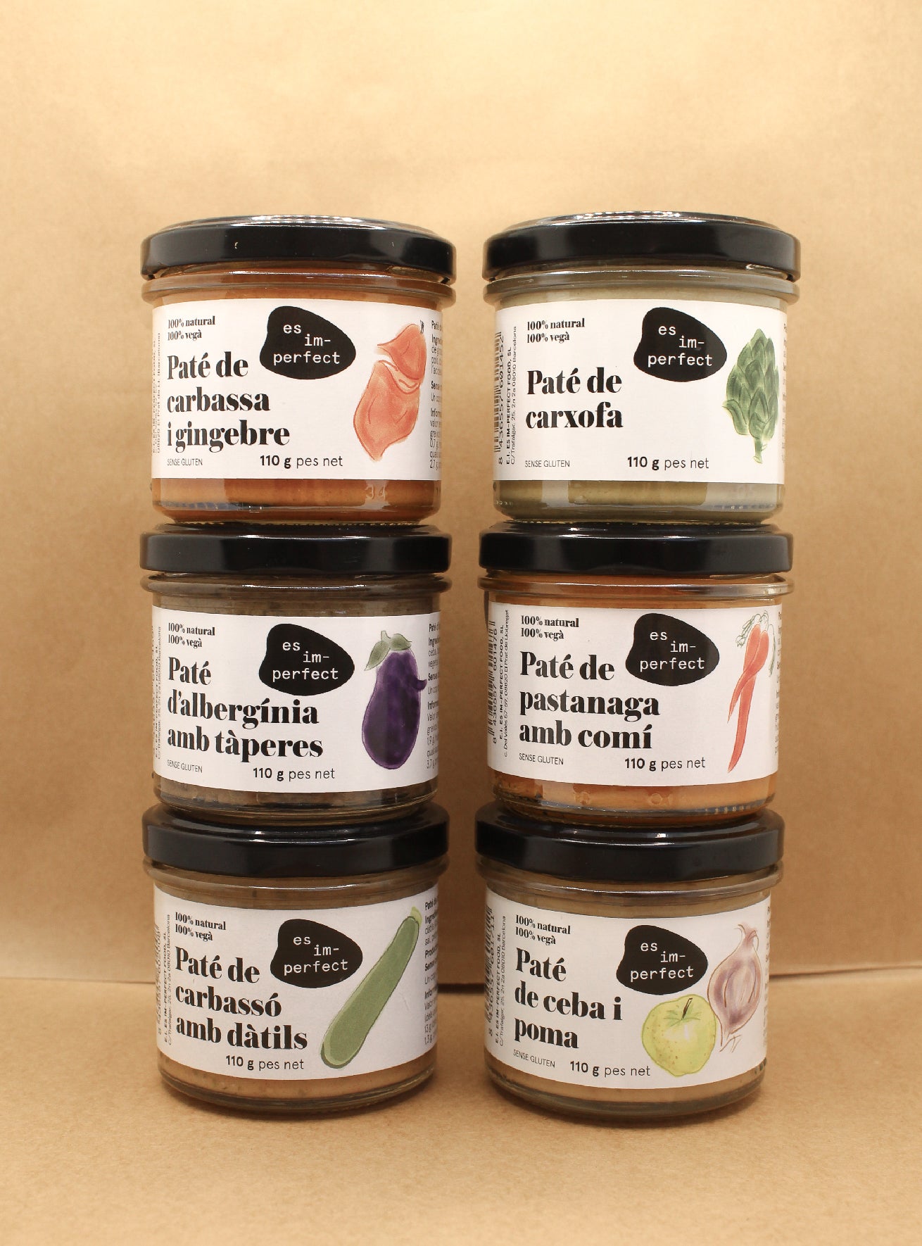 Mixed vegetable pâtés